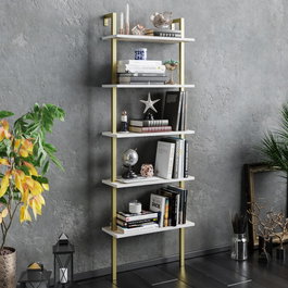Hanah Home Estantería Piante Blanco y Dorado